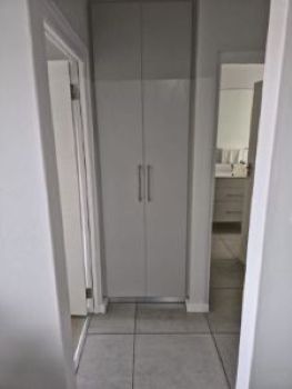 grey hallway closet